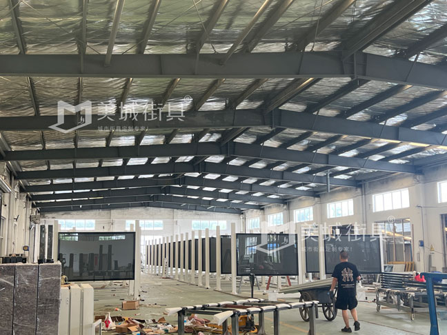 江蘇美城街具為新疆定制公交站臺第三批批發貨案例